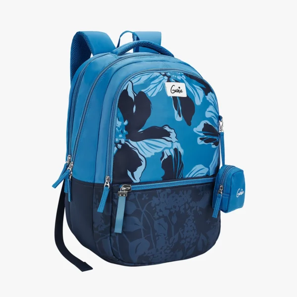 Genie Noah 40L Navy Blue Laptop Backpack With Raincover