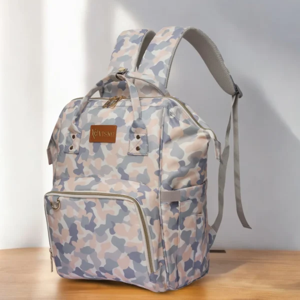 Snappy Zappy Backpack Diaper Bag - White Camo