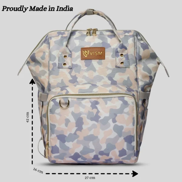 Snappy Zappy Backpack Diaper Bag - White Camo - Image 3