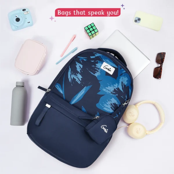 Genie Aria 40L Navy Blue Laptop Backpack With Raincover - Image 6