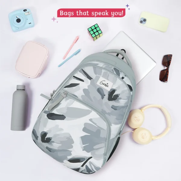 Genie Ruby 36L Grey Laptop Backpack With Raincover - Image 6