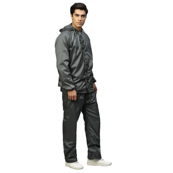 Real-Reversible Raincoat ( With Stylish Military Printed PVC ) - Image 4