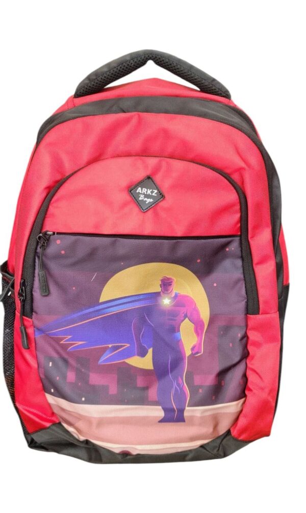 Arkz Junior Backpack Super Hero Theme -Red