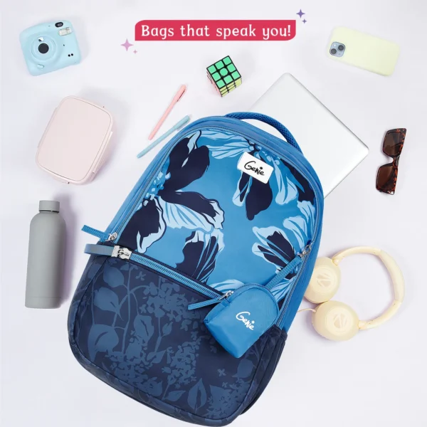 Genie Noah 40L Navy Blue Laptop Backpack With Raincover - Image 13