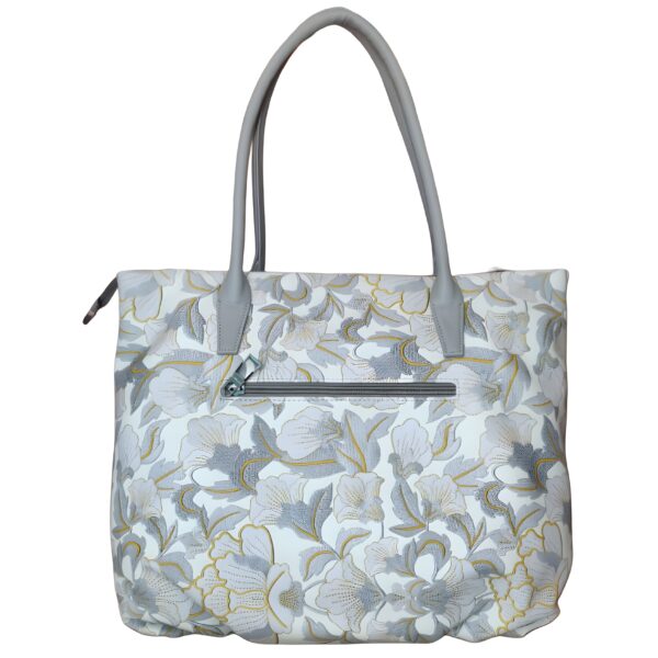 Elegant Floral Embossed Hand Bag  B-Blue - Image 2