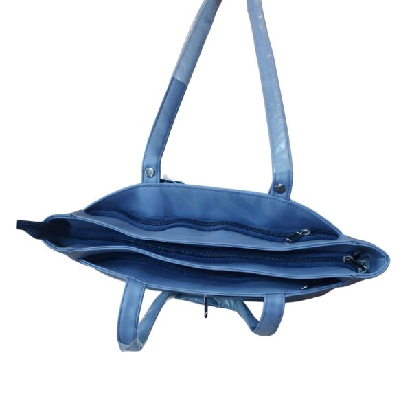 Chic & Spacious Periwinkle Blue Hand Bag - "CAMILY" Brand - Image 4