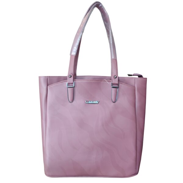 Elegant & Spacious Rose Pink Hand Bag - "CAMILY" Brand