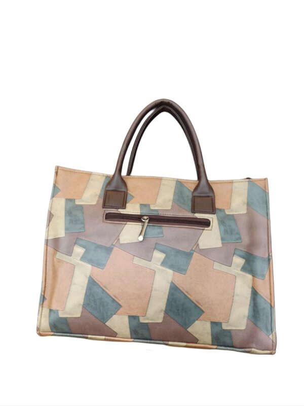Earthy Tones Geometric Hand Bag - Image 3
