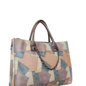 Earthy Tones Geometric Hand Bag