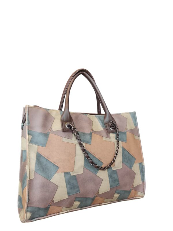 Earthy Tones Geometric Hand Bag