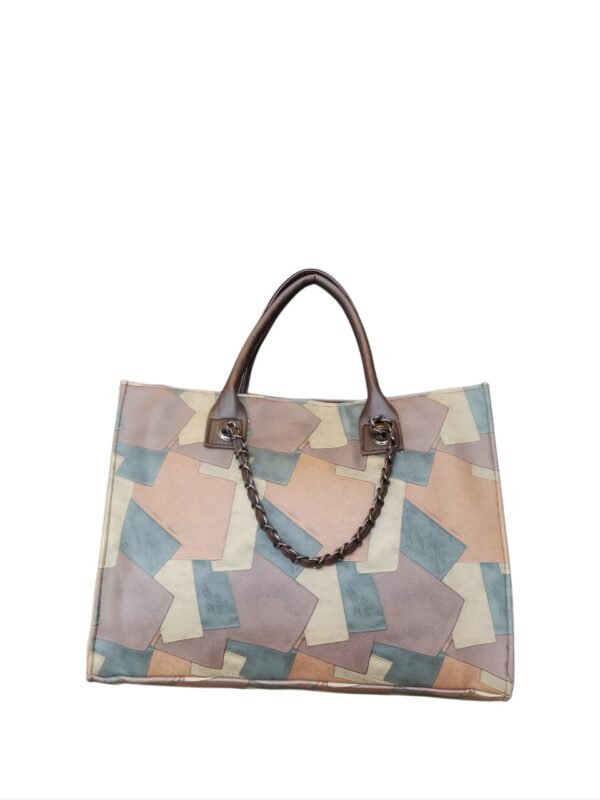 Earthy Tones Geometric Hand Bag - Image 2