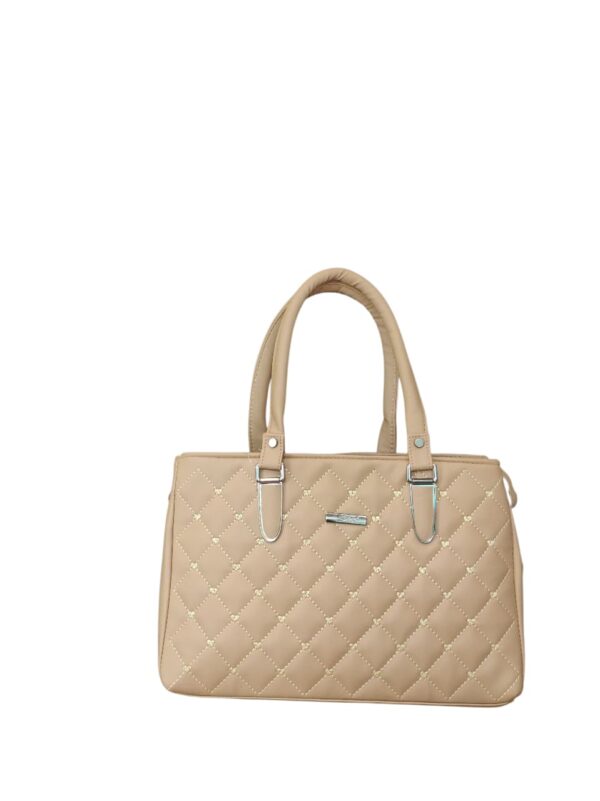 Elegant Quilted Satchel Handbag - Image 3