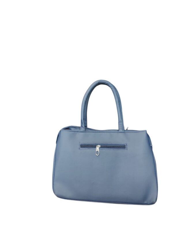 Sophisticated Quilted Satchel Handbag in Serene Blue - Image 2