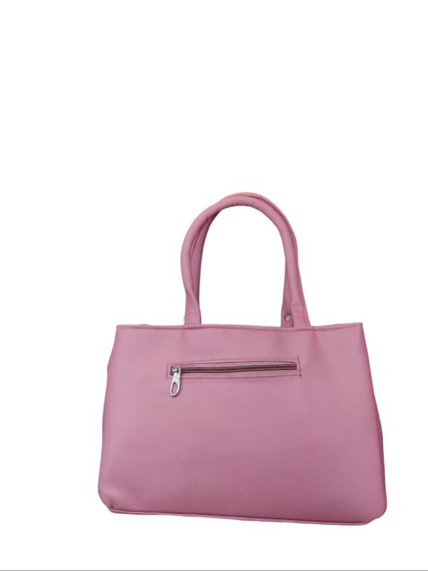 Charming Pink Quilted Faux Leather Handbag - Sweet & Stylish - Image 2