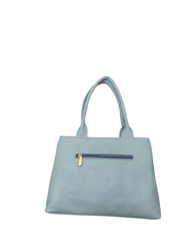 Chic Teal/Blue-Grey Quilted Handbag - Modern Sophistication - Image 3