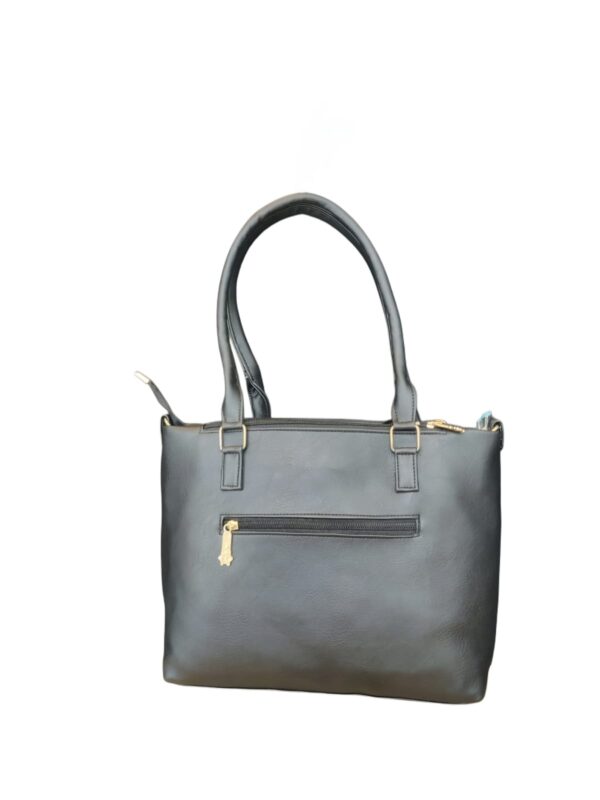 Elegant Black Handbag with "LOVE" Charm - Image 3
