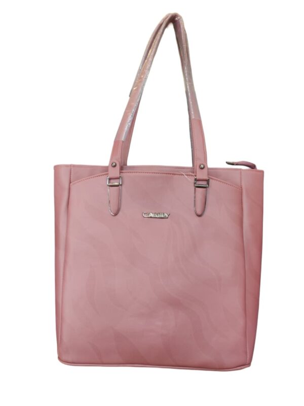 Elegant Textured Faux Leather Shoulder Tote Bag