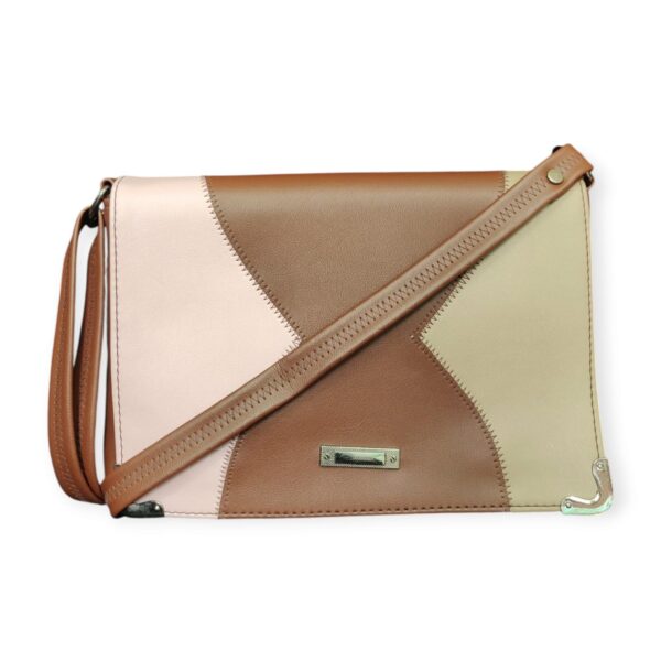 Chic Patchwork Crossbody/Clutch Bag - Multi-Tone Design - Image 3