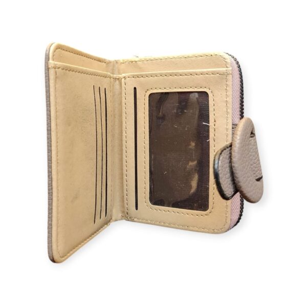 Chic "FOREVER YOUNG" Quilted Mini Wallet with Fur Pom-Pom - Black & Stylish - Image 3
