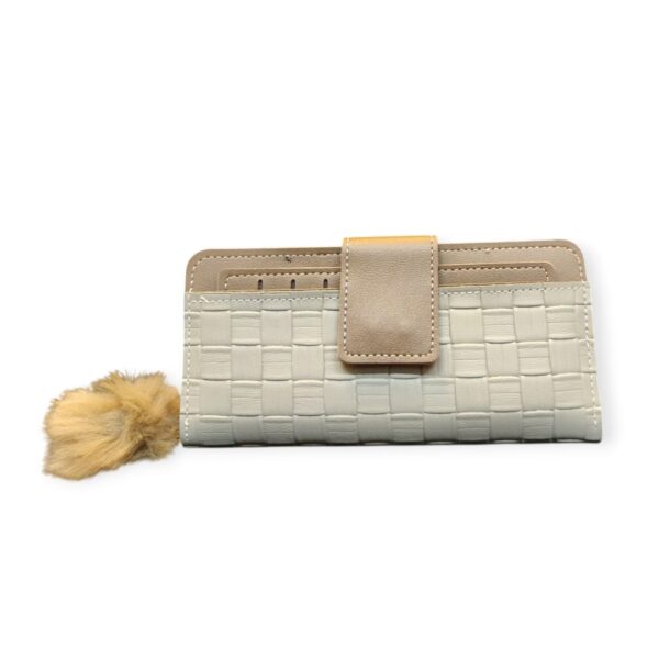 Charmin "CLSSO KLARE" Quilted Wallet with Pom-Pom Accent - Rich Berry Pinkg - Image 4
