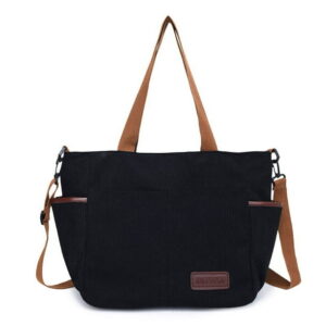 Chic Corduroy Multi-Pocket Tote & Crossbody Bag - 4-Piece Color Set