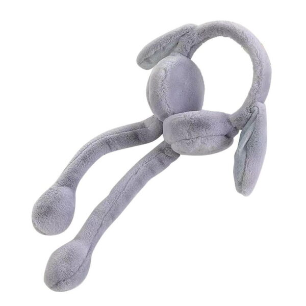 Whimsical & Bendable Long-Limbed Plush Toy / Headband - Playful Grey Design - Image 2