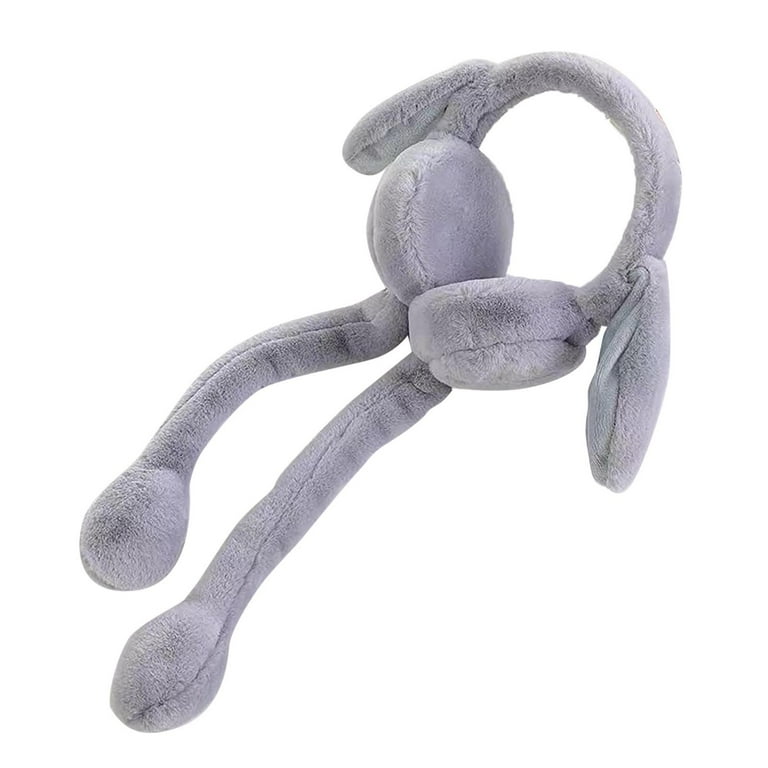 Whimsical & Bendable Long-Limbed Plush Toy / Headband - Playful Grey Design - Image 2