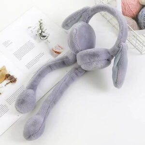 Whimsical & Bendable Long-Limbed Plush Toy / Headband - Playful Grey Design