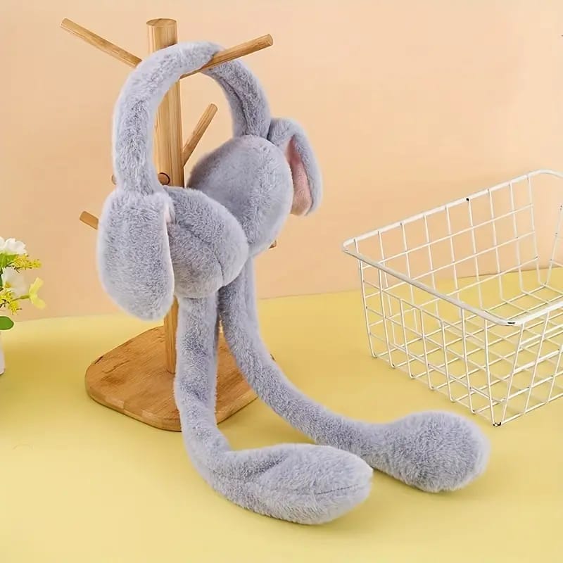 Whimsical & Bendable Long-Limbed Plush Toy / Headband - Playful Grey Design - Image 4