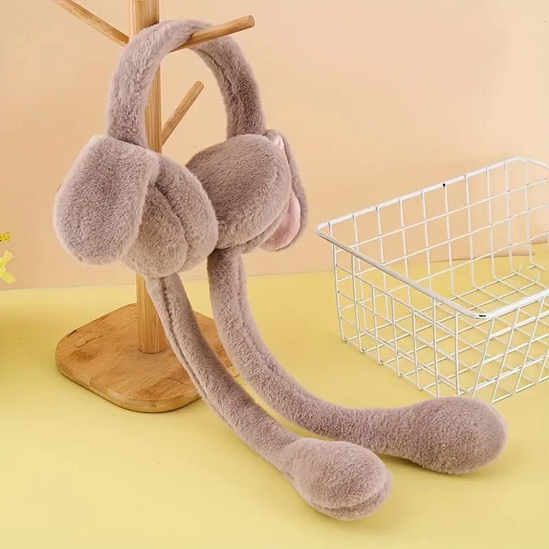 Whimsical & Bendable Long-Limbed Plush Toy / Headband - Playful Grey Design - Image 7