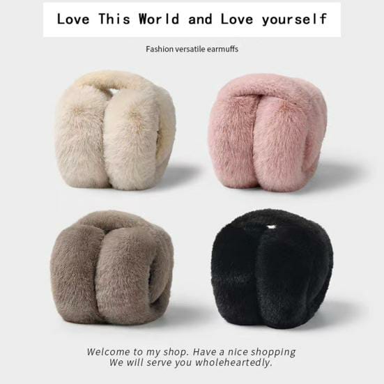 Cozy & Chic Pink Faux Fur Earmuffs - Ultimate Winter Warmth - Image 3