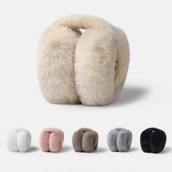 Cozy & Chic Pink Faux Fur Earmuffs - Ultimate Winter Warmth - Image 2