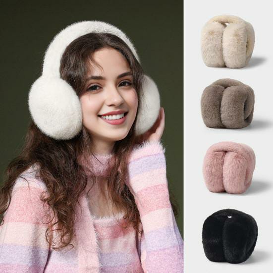 Cozy & Chic Pink Faux Fur Earmuffs - Ultimate Winter Warmth - Image 8