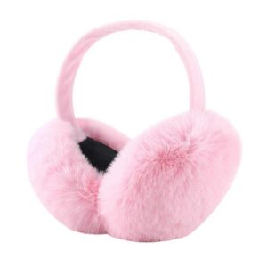 Cozy & Chic Pink Faux Fur Earmuffs - Ultimate Winter Warmth