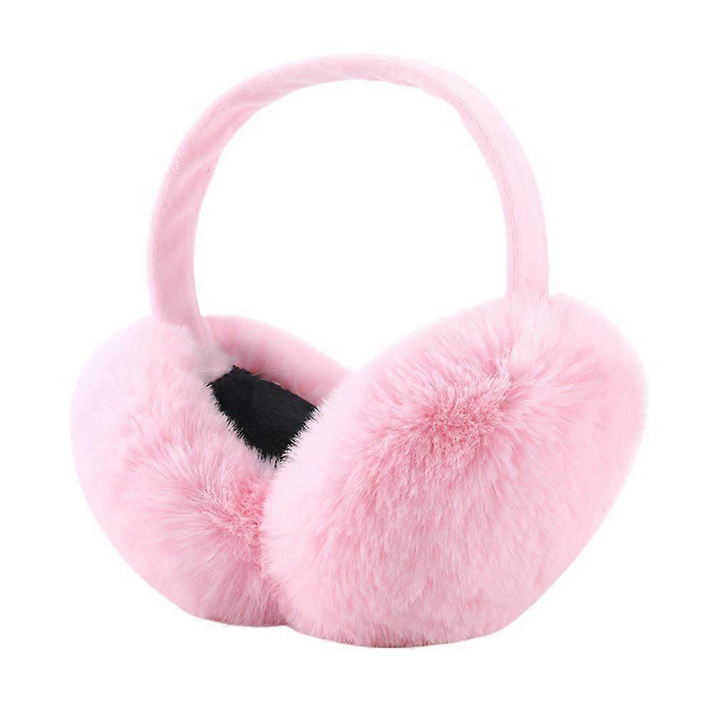 Cozy & Chic Pink Faux Fur Earmuffs - Ultimate Winter Warmth