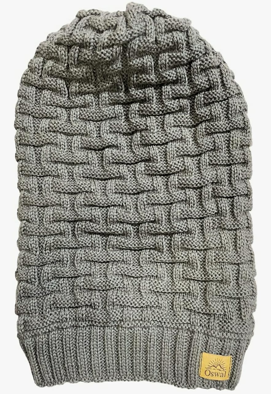 Cozy & Stylish Knitted Beanie Hat - Warm Brown with Plush Lining and "SONG TING" Label - Image 5