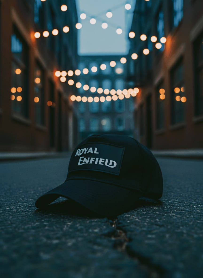 Royal Enfield Motorcycle Brand Black Baseball Cap