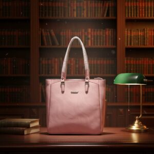 Elegant & Spacious Rose Pink Hand Bag - "CAMILY" Brand