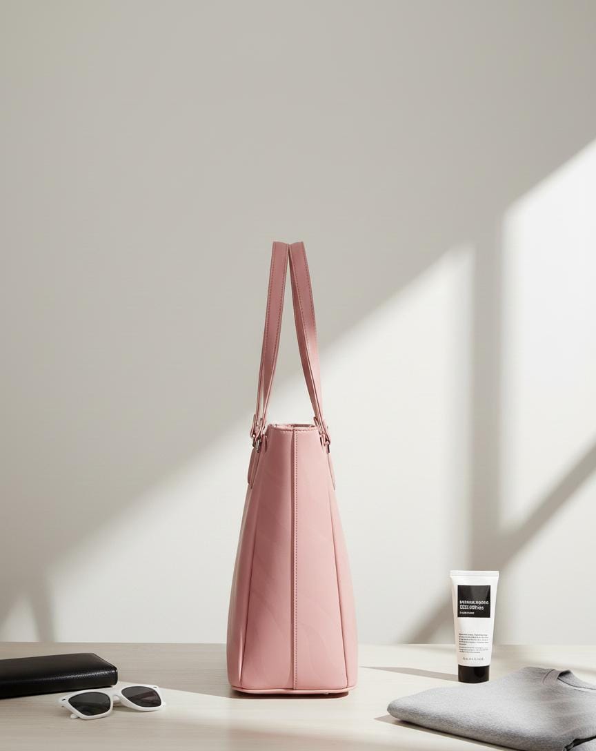 Elegant Textured Faux Leather Shoulder Bag - Image 2