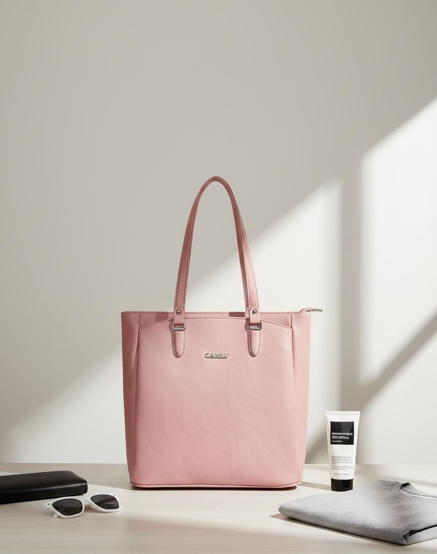 Elegant Textured Faux Leather Shoulder Bag