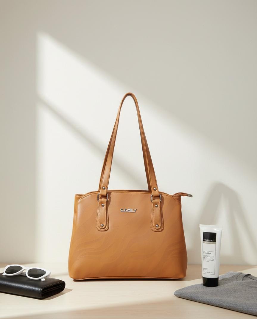 Chic Everyday Carry Faux Leather Shoulder Bag