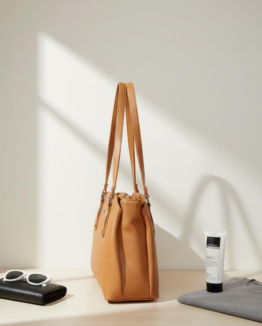 Chic Everyday Carry Faux Leather Shoulder Bag - Image 2