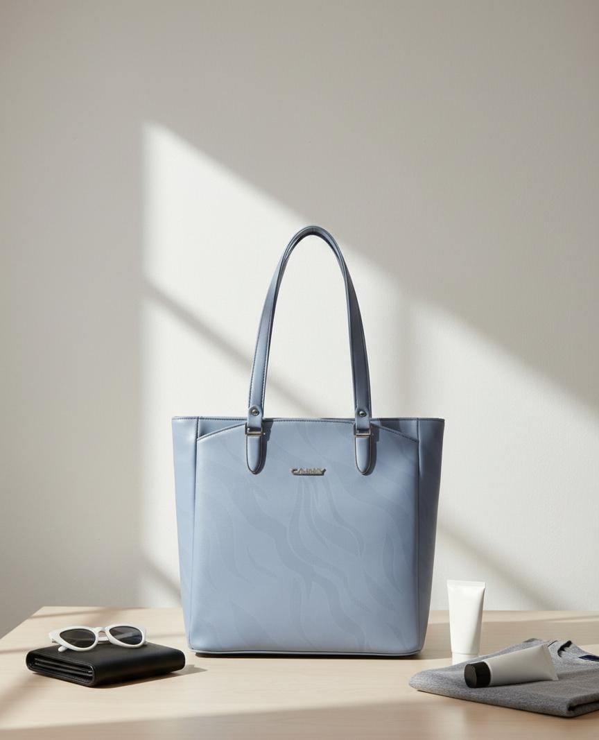 Elegant Textured Faux Leather Shoulder Bag