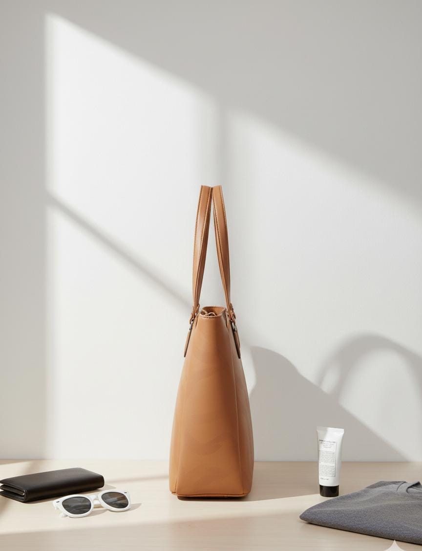 Elegant Textured Faux Leather Shoulder Bag - Image 2