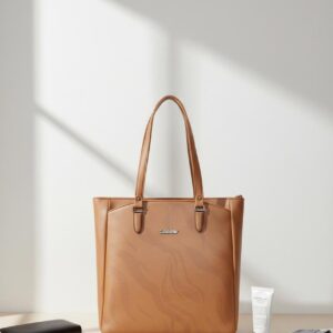 Elegant Textured Faux Leather Shoulder Bag