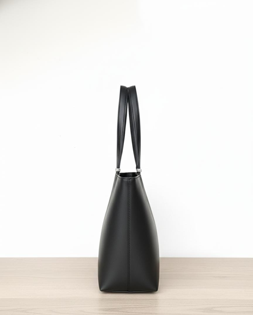 Elegant Braided-Detail Faux Leather Tote Bag - Chic Greige - Image 2